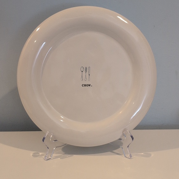 Rae Dunn Other - Rae Dunn "CHOW" Icon Ceramic Off White Dinner Plate 2018 Collection
